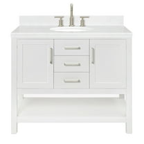 Ariel R042scqovo Bayhill 42" Free Standing Single Basin Vanity Set - White