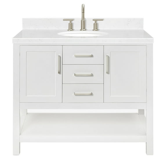 Ariel R042scqovo Bayhill 42" Free Standing Single Basin Vanity Set - White