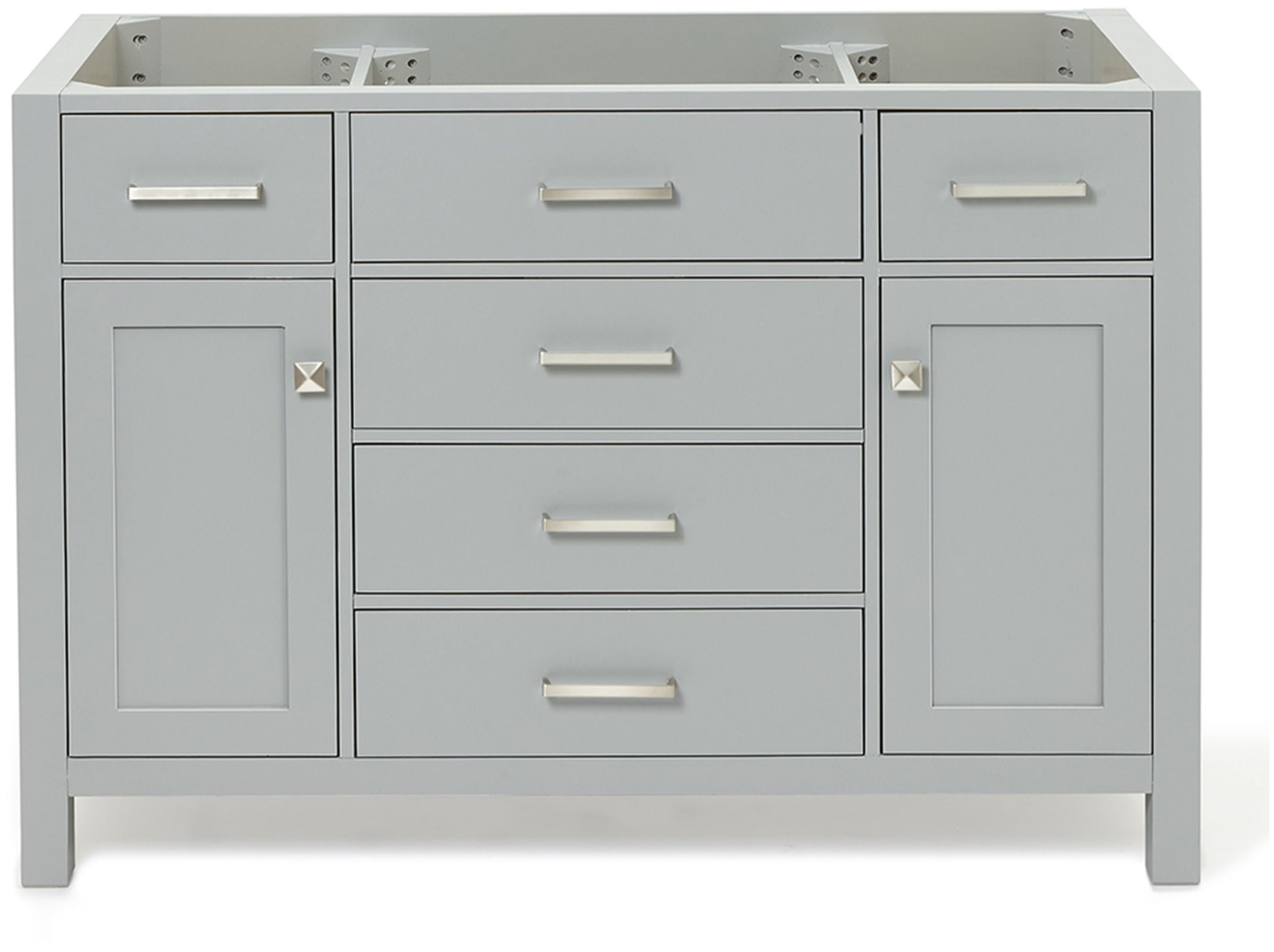 Bristol 48" Grey Solid Wood Freestanding Vanity Cabinet
