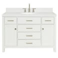 thumbnail image 1 of Ariel H048scqovo Bristol 48" Free Standing Single Basin Vanity Set - White, 1 of 7
