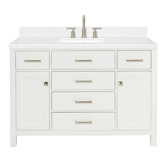 Ariel H048scqrvo Bristol 48" Free Standing Single Basin Vanity Set - White