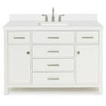 thumbnail image 1 of Ariel H049SWQRVOWHT Bristol 49" Free Standing Single Rectangular Basin Vanity Set - White, 1 of 7