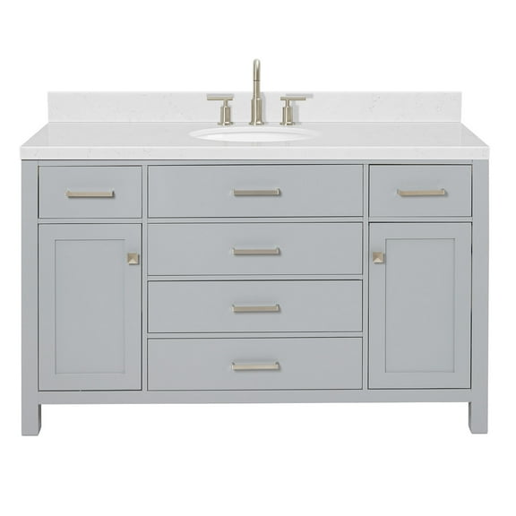 Ariel H054scqovo Bristol 54" Free Standing Single Basin Vanity Set - Grey