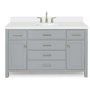 Ariel H055swqovo Bristol 54" Thick Quartz Vanity Top - Grey