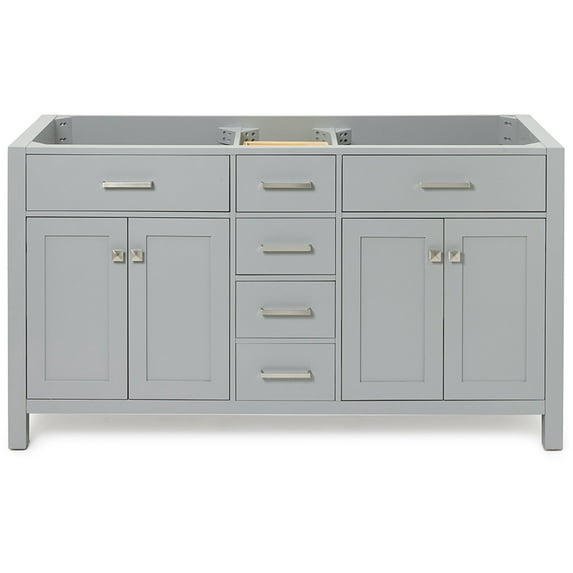 Ariel H060d-Bc Bristol 60" Double Free Standing Vanity Cabinet Only - Grey