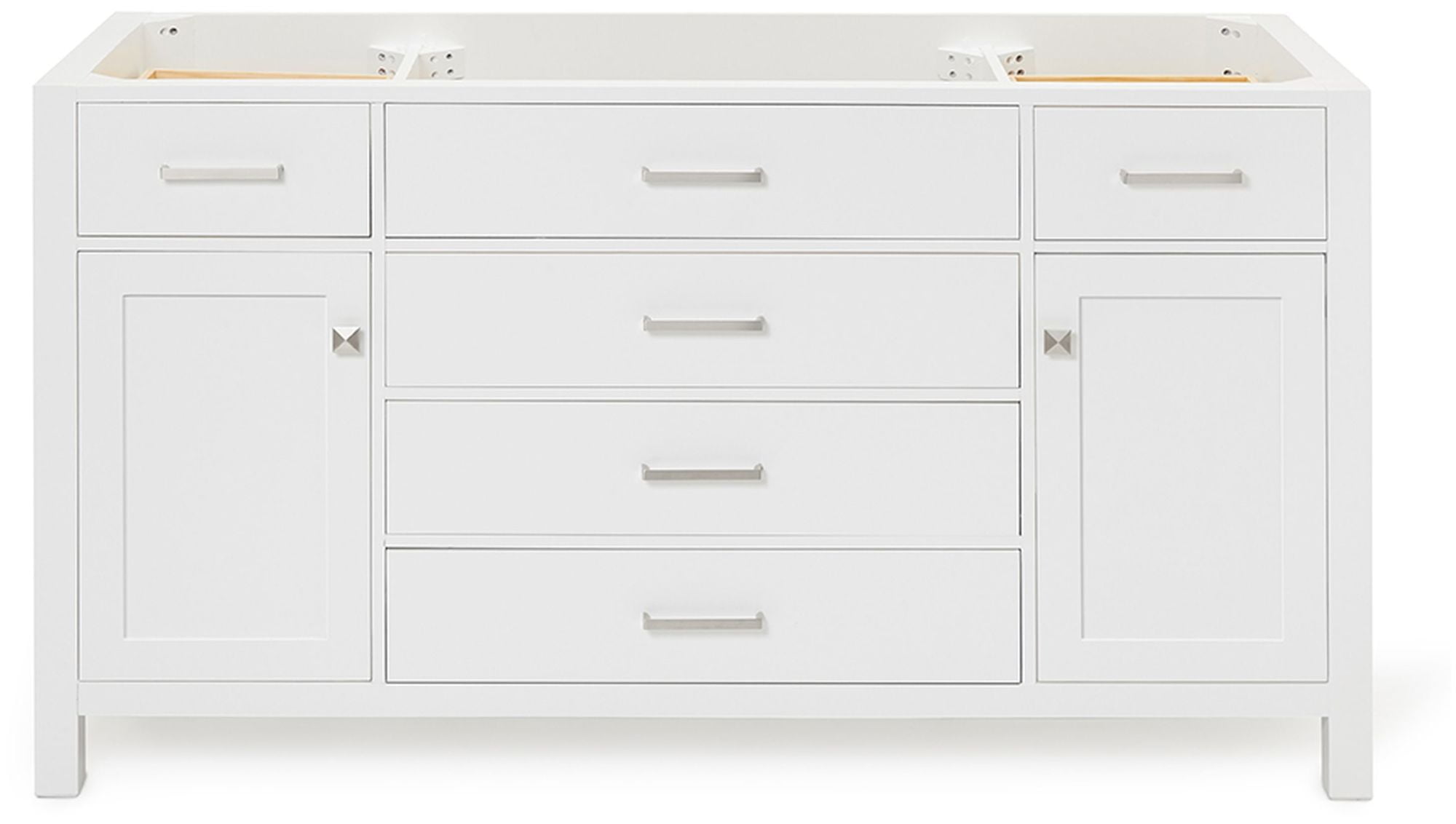 Bristol 60" White Single Freestanding Vanity Cabinet