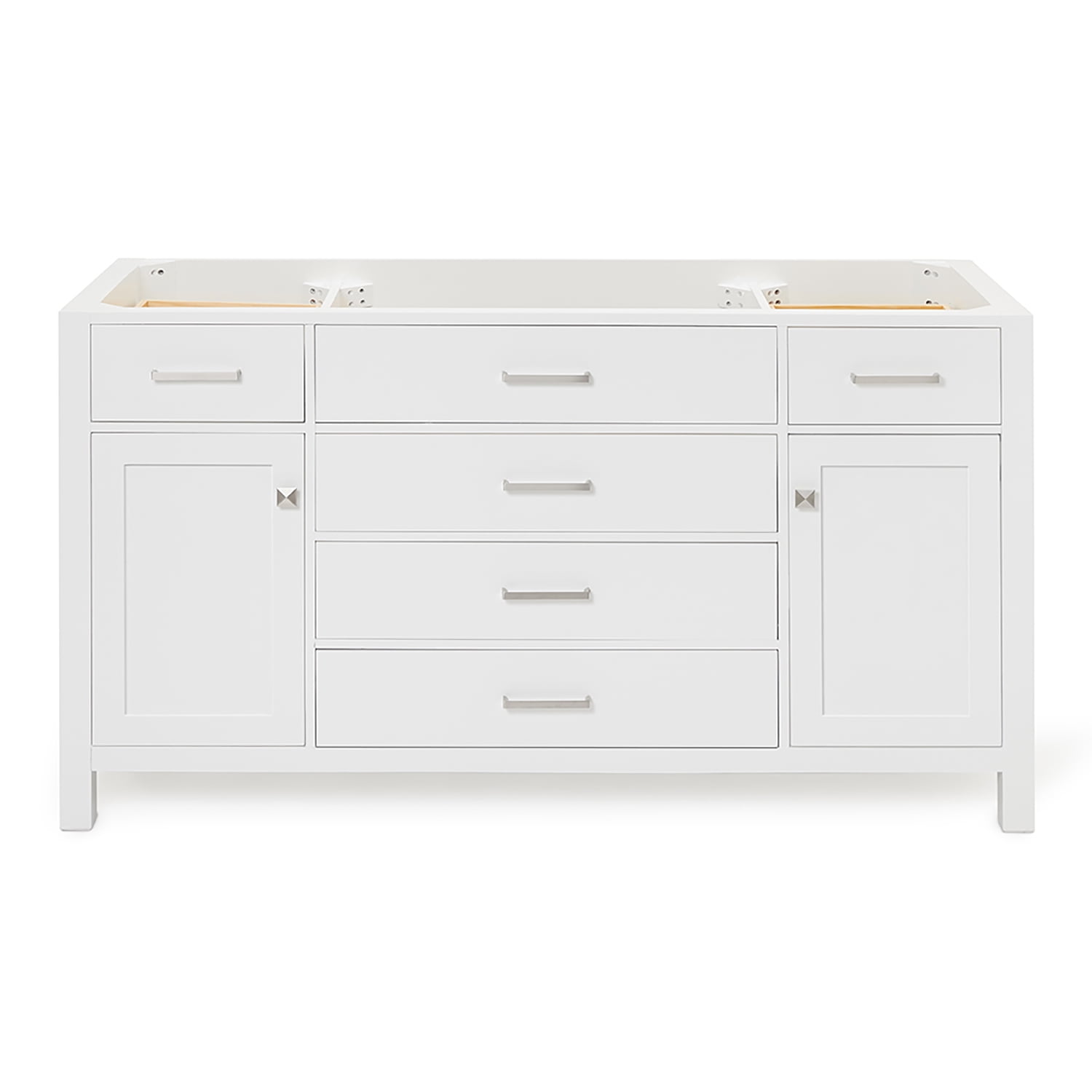 Bristol 60" White Single Freestanding Vanity Cabinet