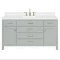 thumbnail image 1 of Ariel H060SCQRVOGRY Bristol 60" Free Standing Single Basin Vanity Set - Grey, 1 of 7
