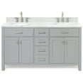 thumbnail image 1 of Ariel H061DCW2OVOGRY Bristol 61" Free Standing Double Oval Basin Vanity Set - Grey, 1 of 7