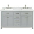 thumbnail image 1 of Ariel H061DCWRVOGRY Bristol 61" Free Standing Double Rectangular Basin Vanity Set - Grey, 1 of 7