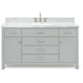 thumbnail image 1 of Ariel H061scwrvo Bristol 61" Free Standing Single Rectangular Basin Vanity Set - Grey, 1 of 7