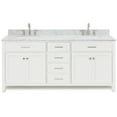 thumbnail image 1 of Ariel H073dcw2rvo Bristol 73" Free Standing Double Rectangular Basin Vanity Set - White, 1 of 7