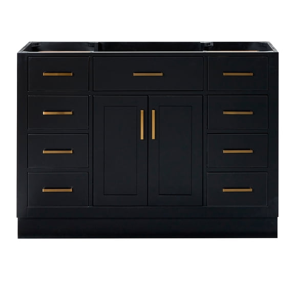 Ariel Hepburn 48 In. Single Sink Base Cabinet In Black