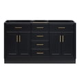 thumbnail image 1 of Ariel Hepburn 60 In. Double Sink Base Cabinet In Black, 1 of 9
