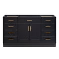 thumbnail image 1 of Ariel Hepburn 60 In. Single Sink Base Cabinet In Black, 1 of 9