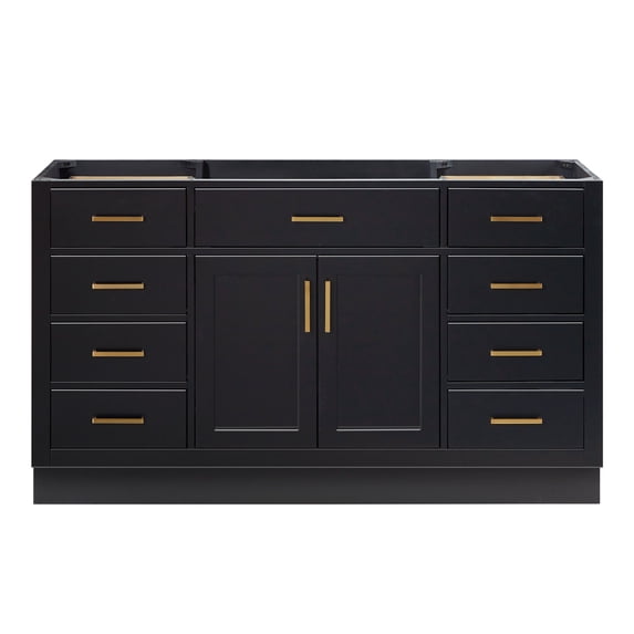 Ariel Hepburn 60 In. Single Sink Base Cabinet In Black