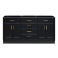 thumbnail image 1 of Ariel Hepburn 66 Inch Double Sink Base Cabinet In Black, 1 of 9