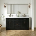 thumbnail image 1 of Ariel Hepburn 67 Inch Double Rectangle Sink Vanity With White Quartz Countertop With 1.5 Edge In Black, 1 of 9