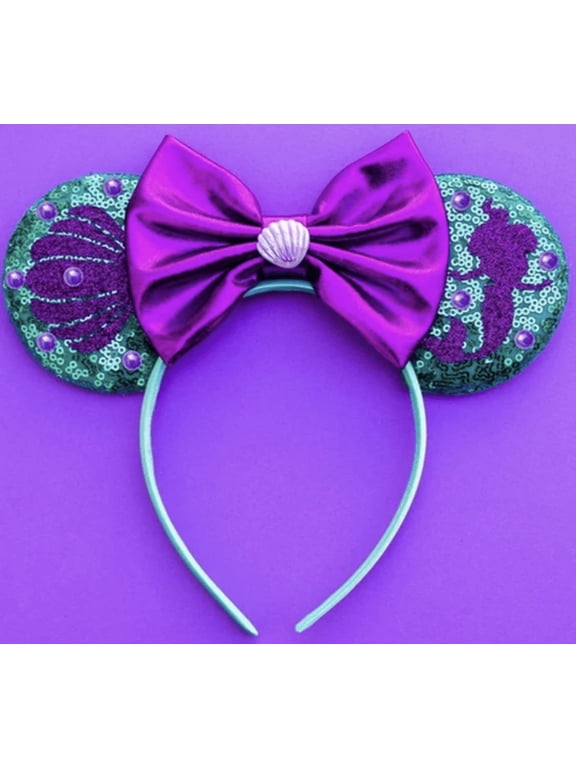 Ariel Inspired Minnie Ears, Ariel Mickey Ears, Ariel Ears, Ariel Ears, Ariel Mickey Ears