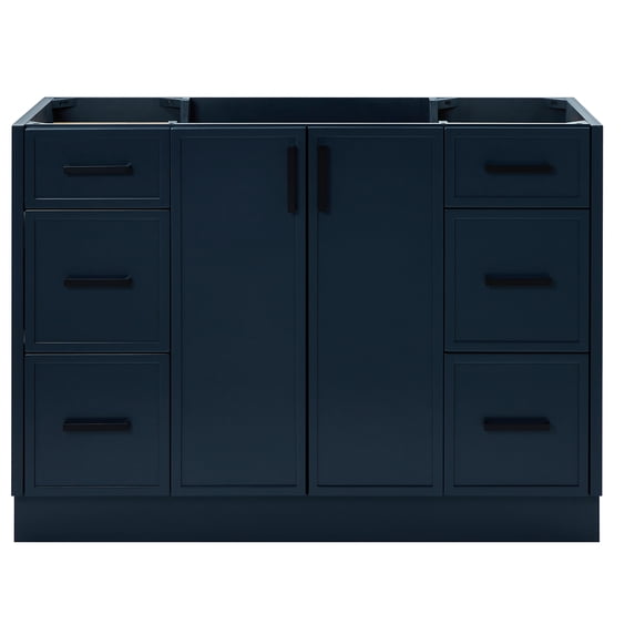 Ariel Kelly 48 Inch Single Sink Base Cabinet In Midnight Blue