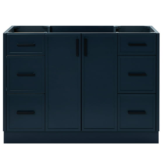 Ariel Kelly 48 Inch Single Sink Base Cabinet In Midnight Blue