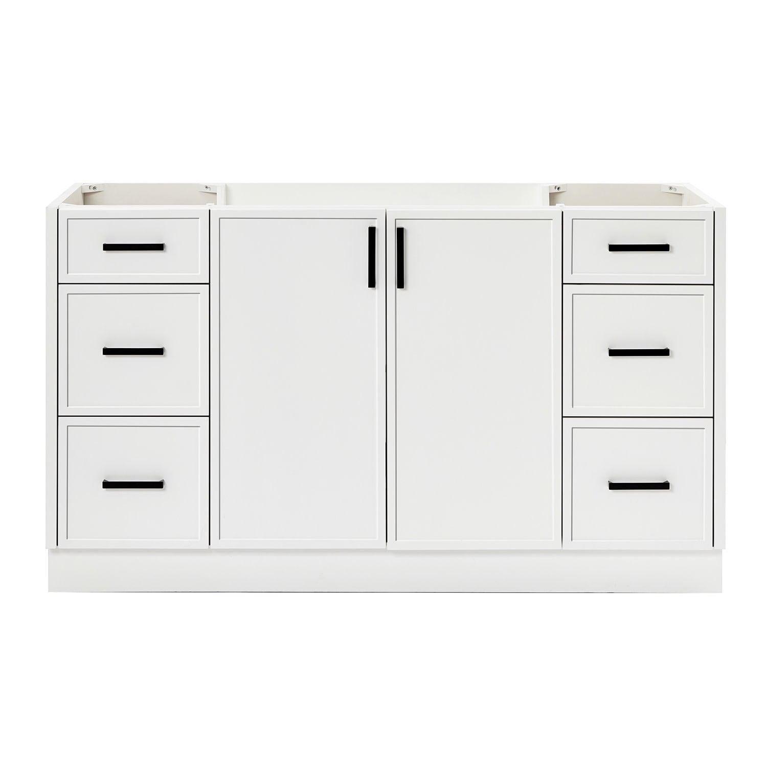 Kelly 60" White Solid Wood Freestanding Bathroom Vanity