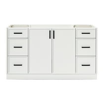 Ariel Kelly 60 Inch Single Sink Base Cabinet In White