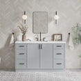 thumbnail image 1 of Ariel Kelly 60 Inch Single Rectangle Sink Bathroom Vanity With Carrara White Quartz Countertop 1.5 Inch Edge In Grey, 1 of 12