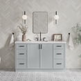 thumbnail image 1 of Ariel Kelly 61 Inch Single Rectangle Sink Bathroom Vanity With Pure White Quartz Countertop 1.5 Inch Edge In Grey, 1 of 12
