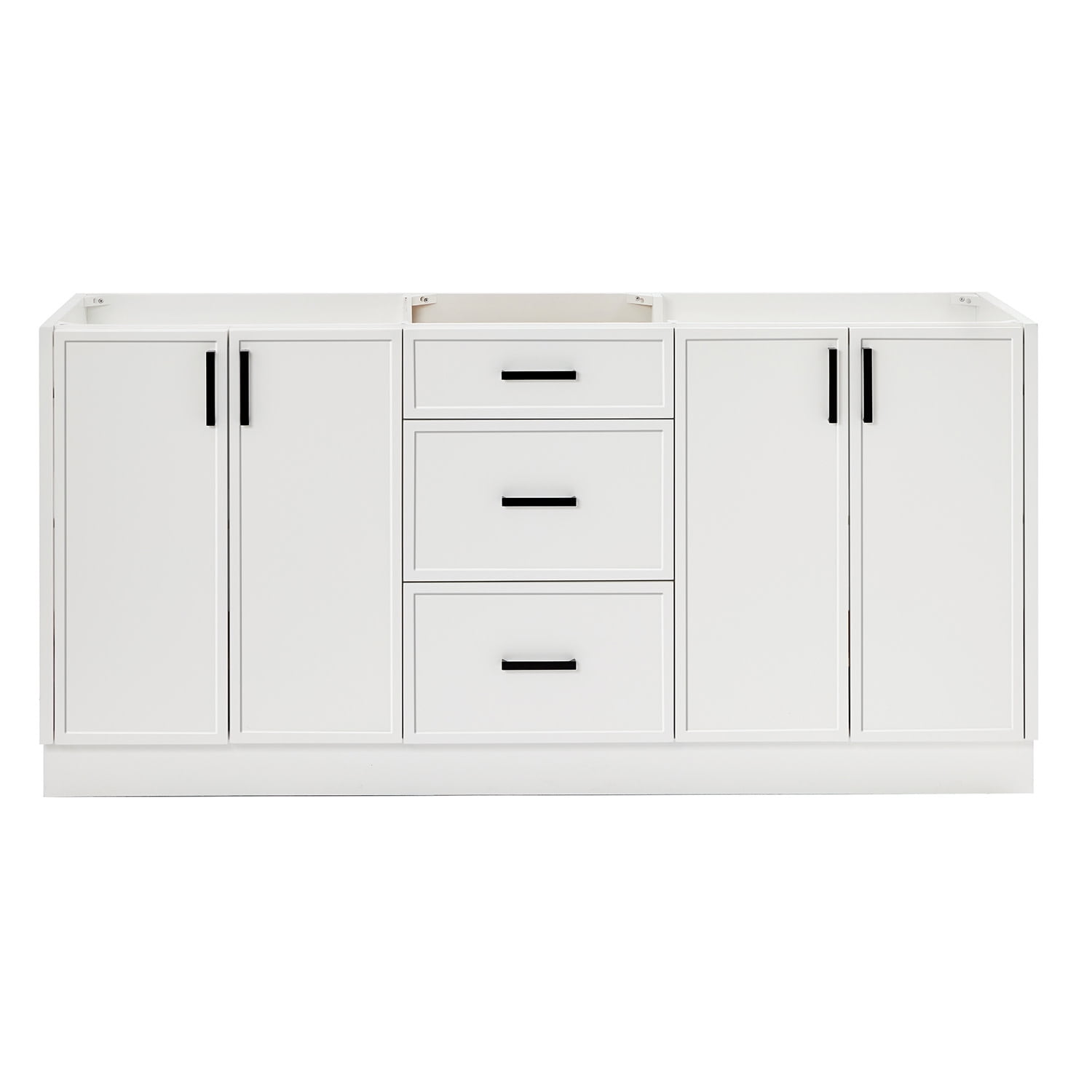 Kelly 72" White Double Freestanding Bathroom Vanity