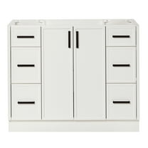 Ariel Kelly 42 Inch Single Sink Base Cabinet In White