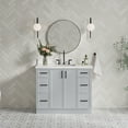 thumbnail image 1 of Ariel Kelly 43 Inch Single Rectangular Sink Bathroom Vanity With Pure White Quartz Countertop 1.5 Inch Edge In Grey, 1 of 12