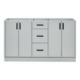 thumbnail image 1 of Ariel Kelly 60 Inch Double Sink Base Cabinet In Grey, 1 of 11