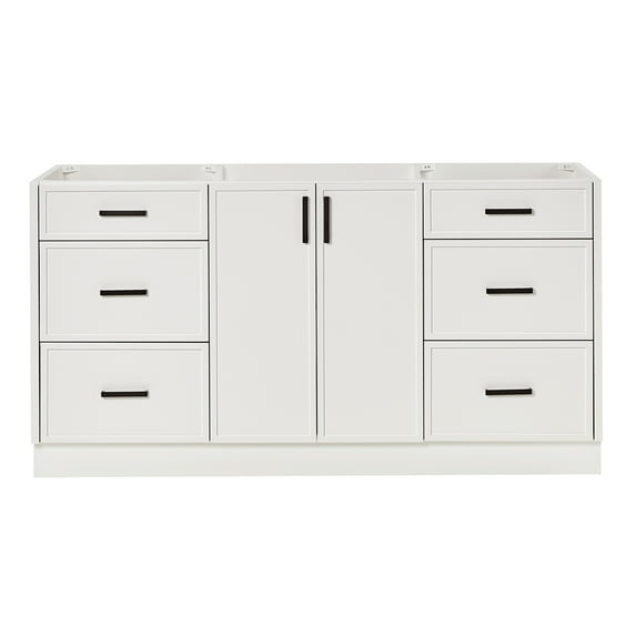 Ariel Kelly 66 Inch Single Sink Base Cabinet In White