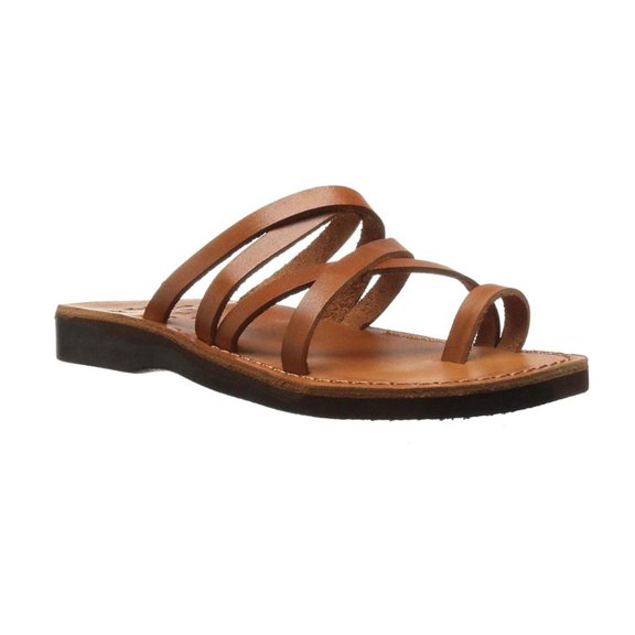 Ariel - Leather Cross Strap Sandal - Womens Sandals