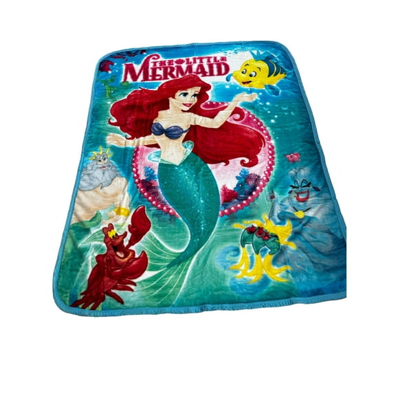 Ariel Little Mermaid Extra Soft Plush 60"x80" Twin Size Blanket