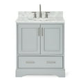 thumbnail image 1 of Ariel Stafford 30.5 In. Single Oval Sink Vanity With Carrara White Marble Countertop W/0.75" Edge In Grey, 1 of 10