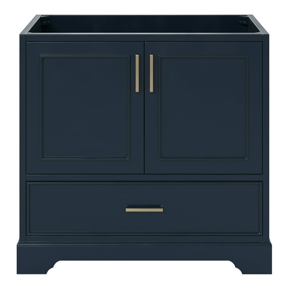 Ariel Stafford 36 Inch Single Sink Base Cabinet In Midnight Blue