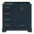 thumbnail image 1 of Ariel Stafford 36 Inch Single Sink Base Cabinet Right Offset In Midnight Blue, 1 of 8