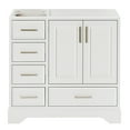 thumbnail image 1 of Ariel Stafford 36 Inch Single Sink Base Cabinet Right Offset In White, 1 of 9