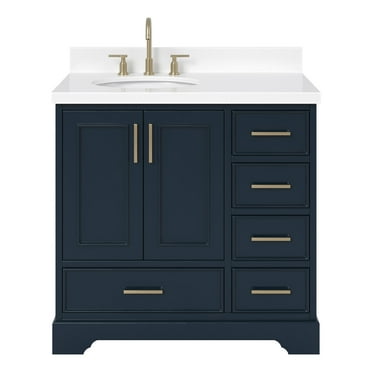 Ariel M037slwqovo Stafford 37" Free Standing Single Basin Vanity Set - Blue