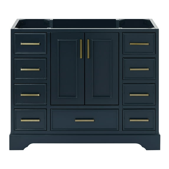 Ariel Stafford 42 Inch Single Sink Base Cabinet In Midnight Blue