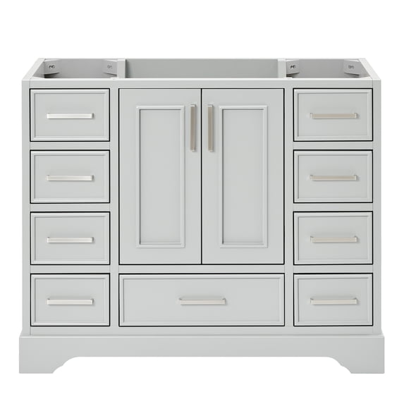 Ariel Stafford 42 Inch Single Sink Base Cabinet In Grey