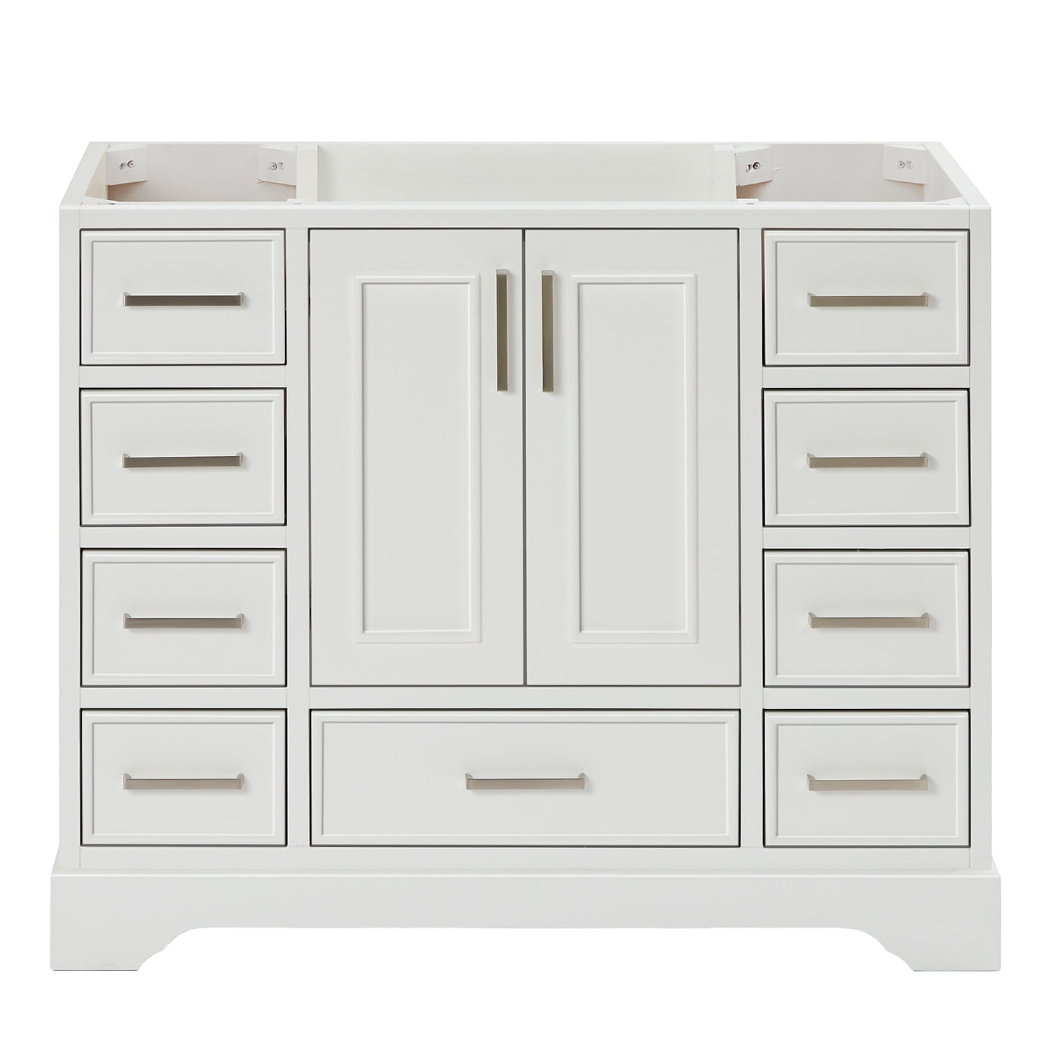 Stafford White Solid Wood 43" Freestanding Bathroom Vanity Cabinet