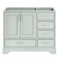 thumbnail image 1 of Ariel Stafford 42 Inch Single Sink Base Cabinet Left Offset In Grey, 1 of 9