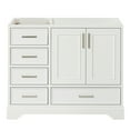 thumbnail image 1 of Ariel Stafford 42 Inch Single Sink Base Cabinet Right Offset In White, 1 of 9