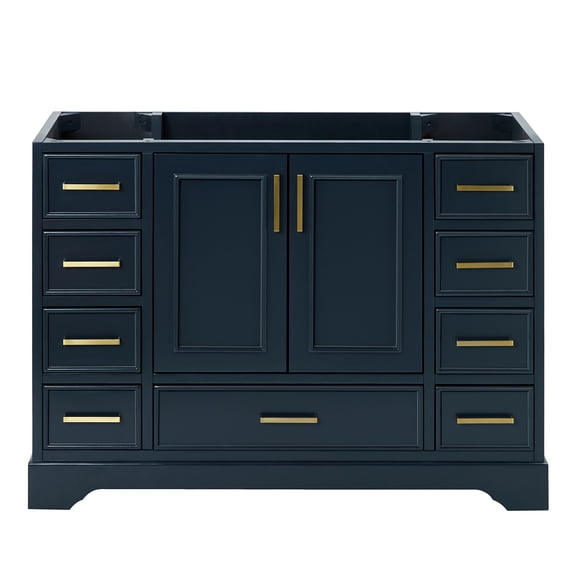 Ariel Stafford 48 Inch Single Sink Base Cabinet In Midnight Blue