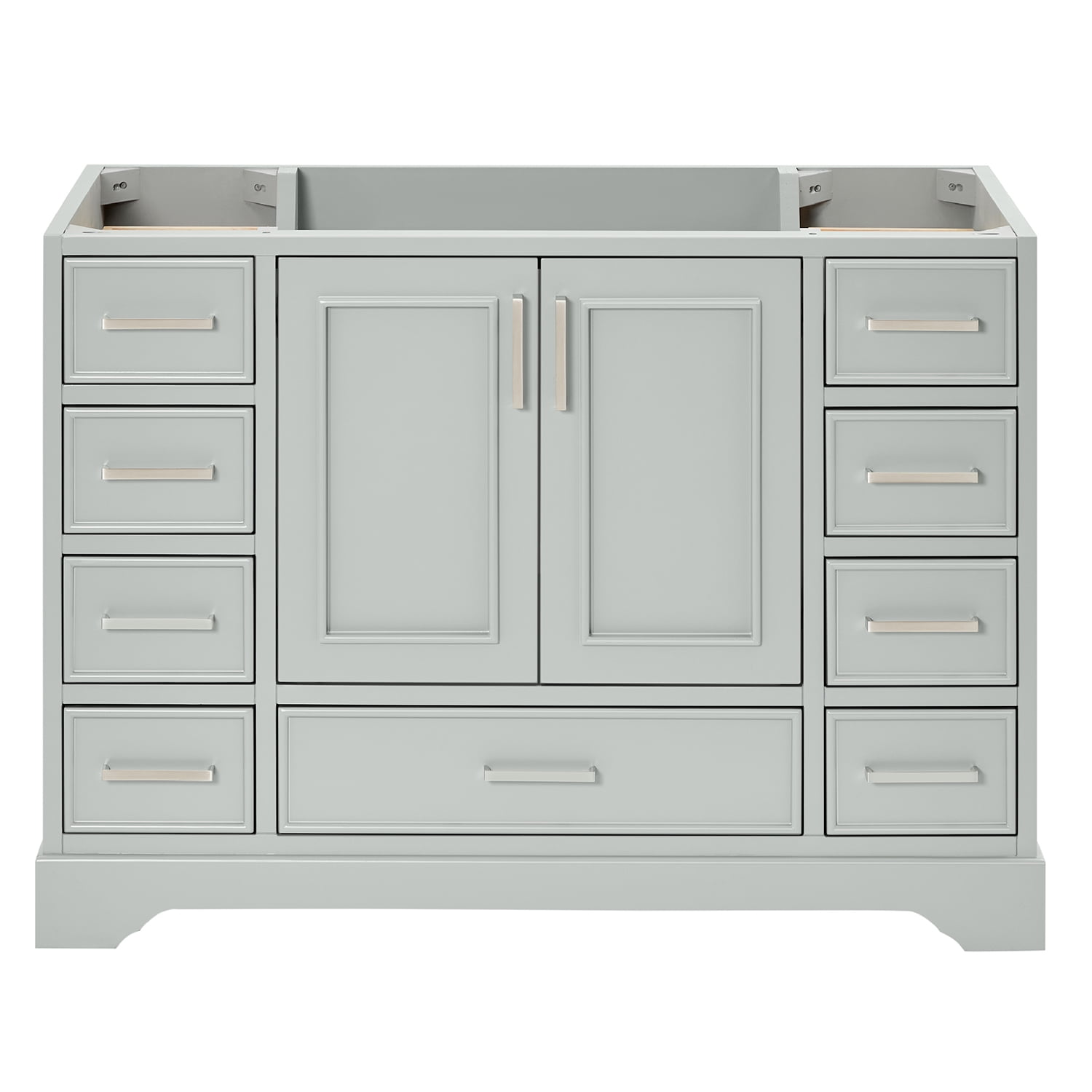 Stafford 48" Gray Hardwood Single Freestanding Vanity Cabinet