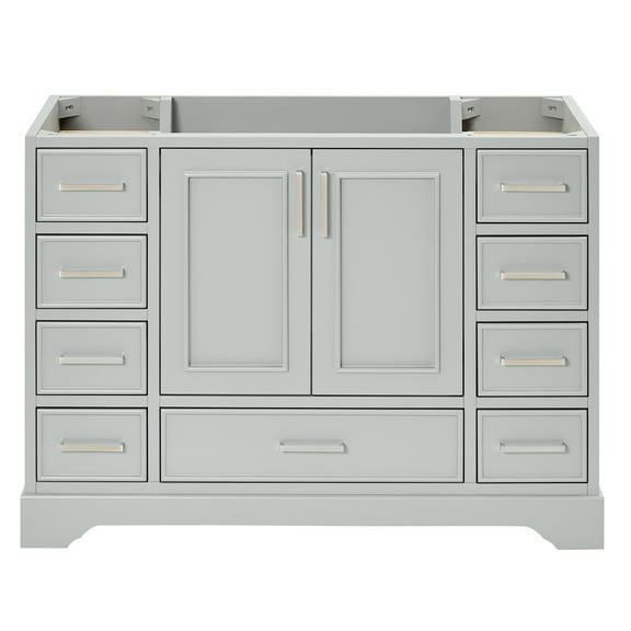 Ariel Stafford 48 Inch Single Sink Base Cabinet In Grey