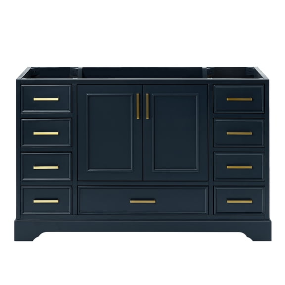 Ariel Stafford 54 Inch Single Sink Base Cabinet In Midnight Blue